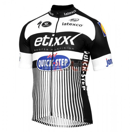 Maglia Quick Step manica corta 2016 bianco e nero - Clicca l'immagine per chiudere